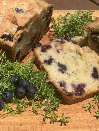 Zucchini Bread with blueberries