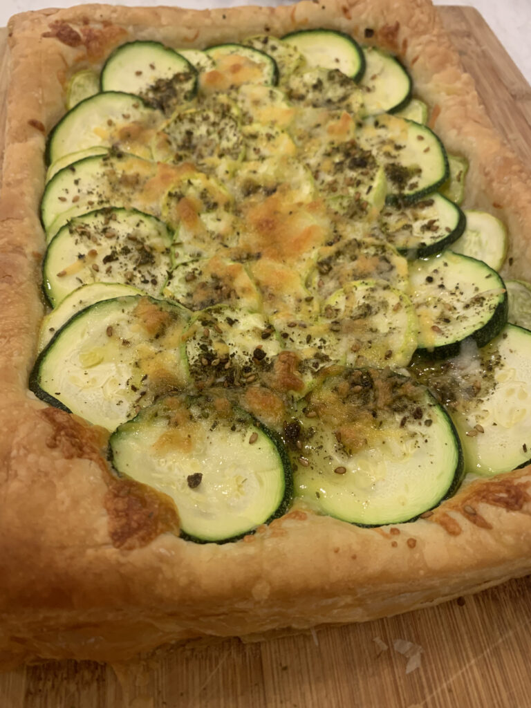 Zucchini on Puff Pastry